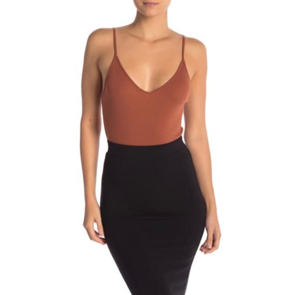 Bodysuit ribbed v neck from Nordstrom L - Picture 5 of 6